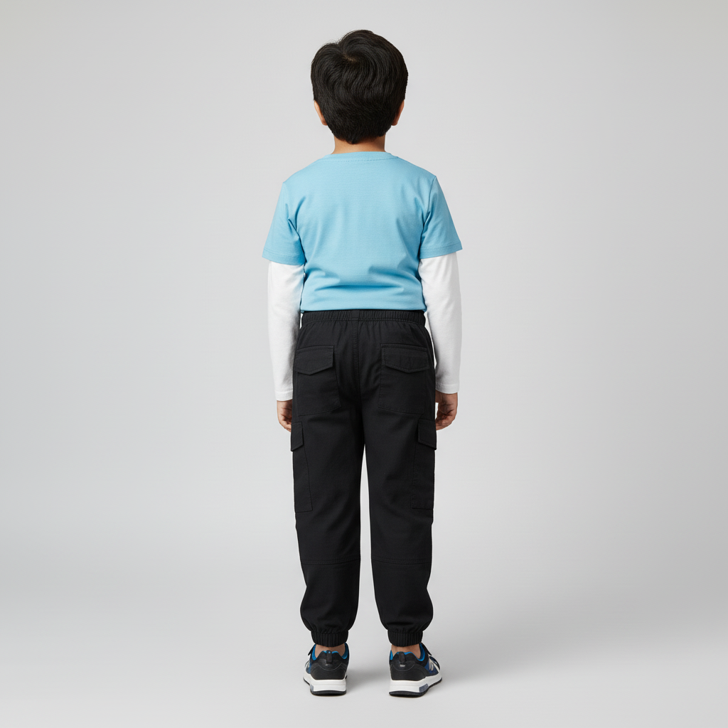 Boys Cotton Solid Joggers