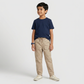Boys Cotton Solid Mid Rise Trousers