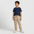 Boys Cotton Solid Mid Rise Trousers