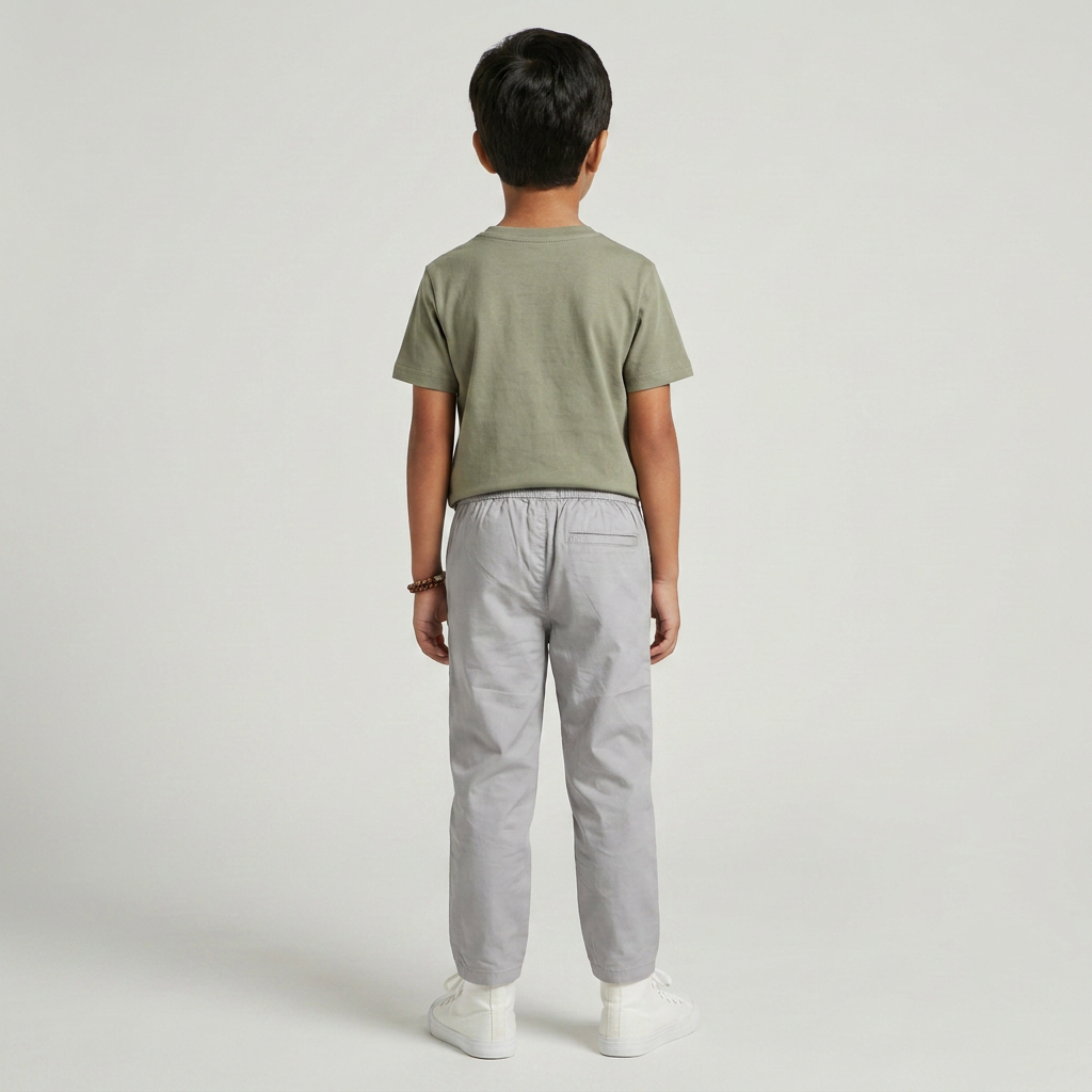Boys Cotton Solid Trousers