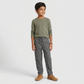 Boys Cotton Solid Trousers