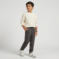 Boys Cotton Solid Mid Rise Joggers