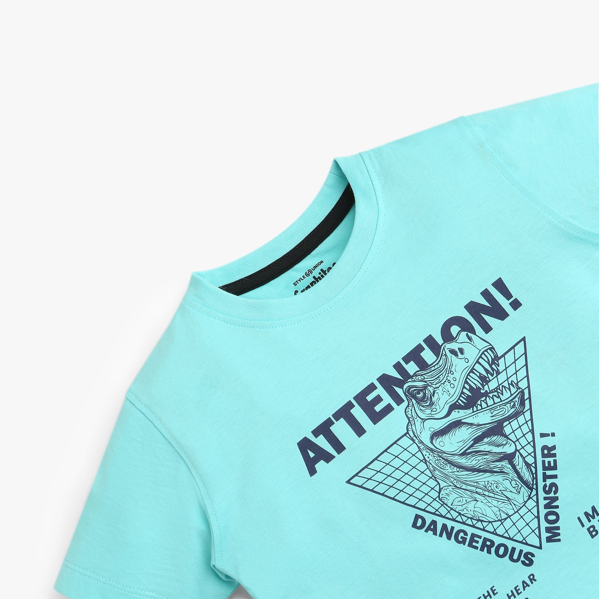 Boys Graphic Crew Neck Animal Print T-Shirt