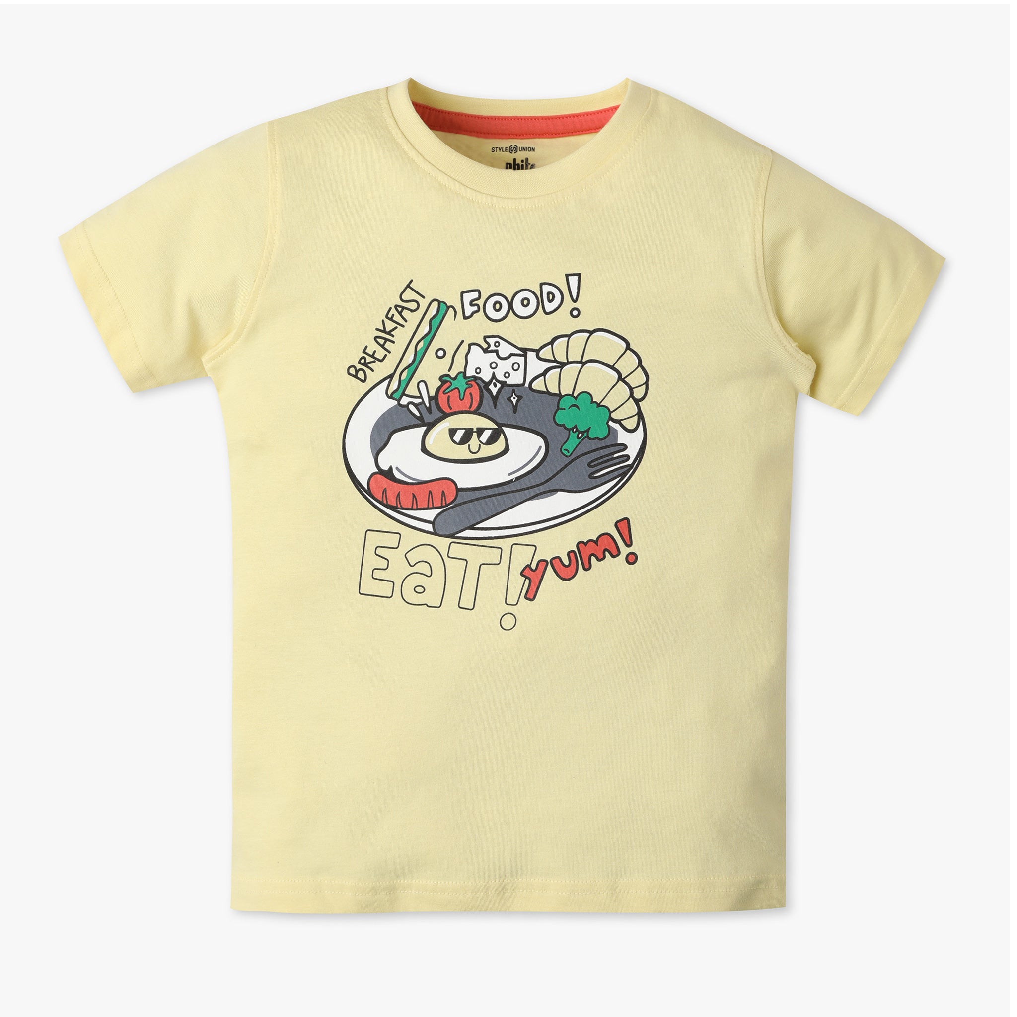 Boys Regular Fit Crew Neck Graphic T-Shirt