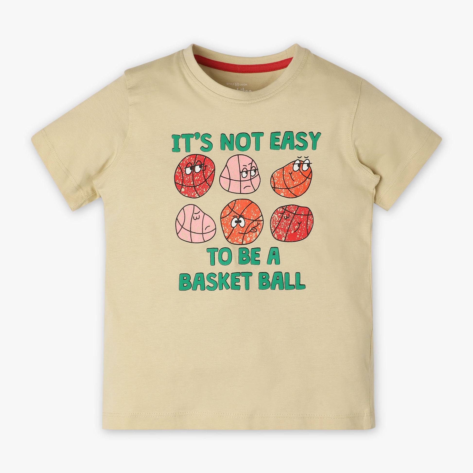 Boys Regular Fit Crew Neck Graphic T-Shirt