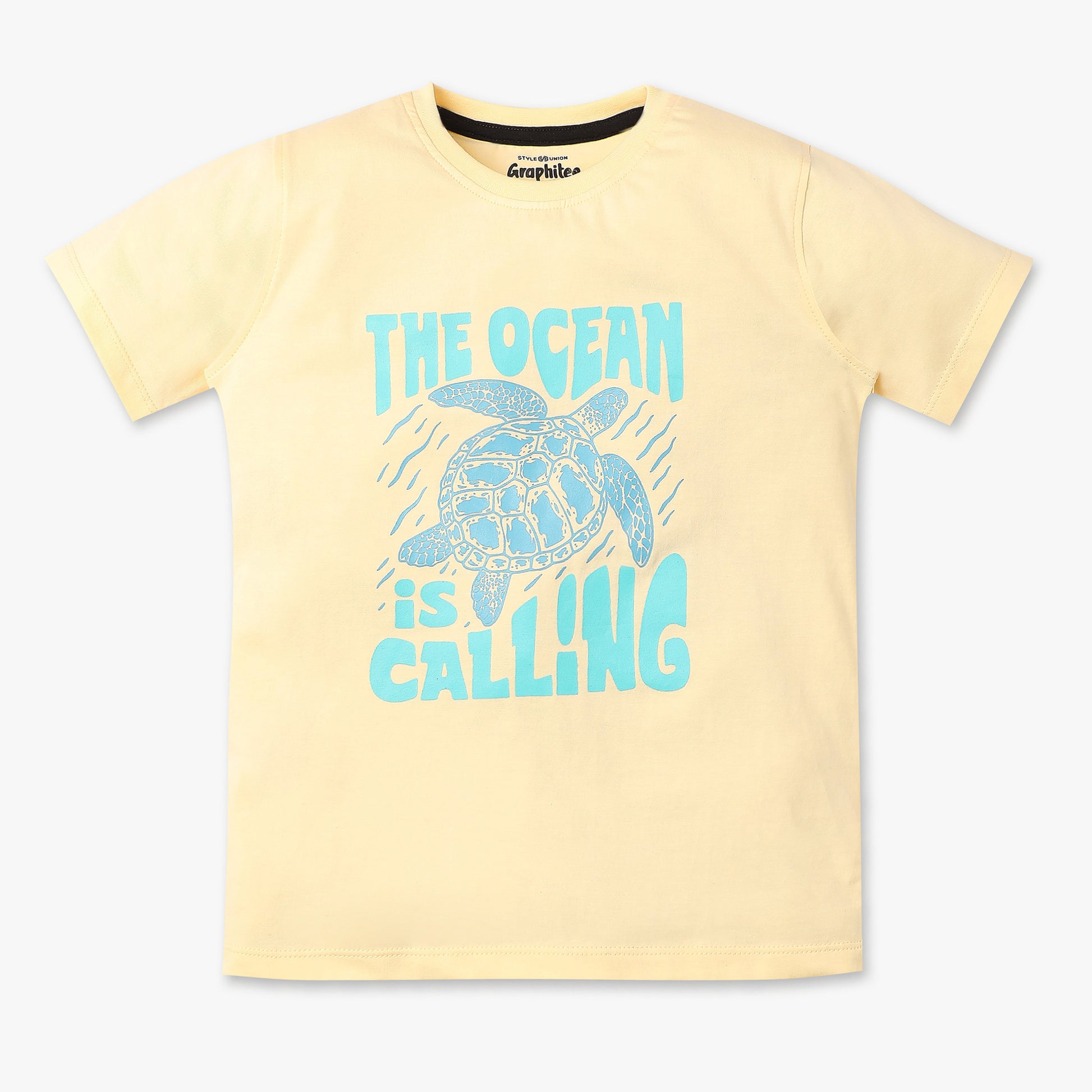 Boys Regular Fit Graphic Crew Neck T-Shirt