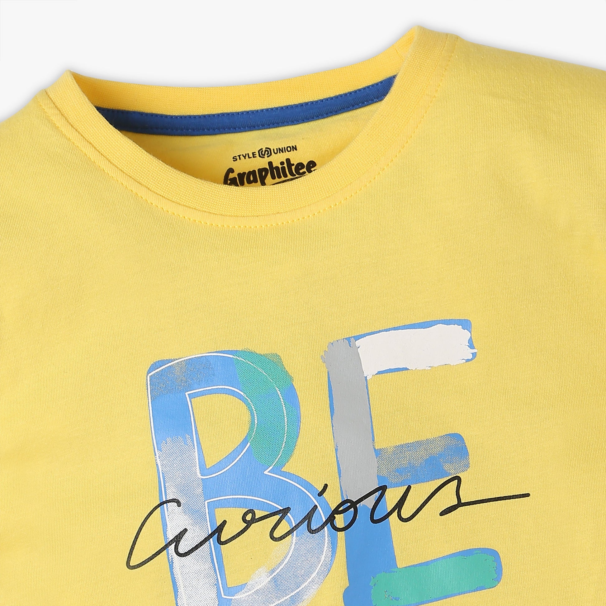 Boys Regular Fit Graphic Crew Neck T-Shirt