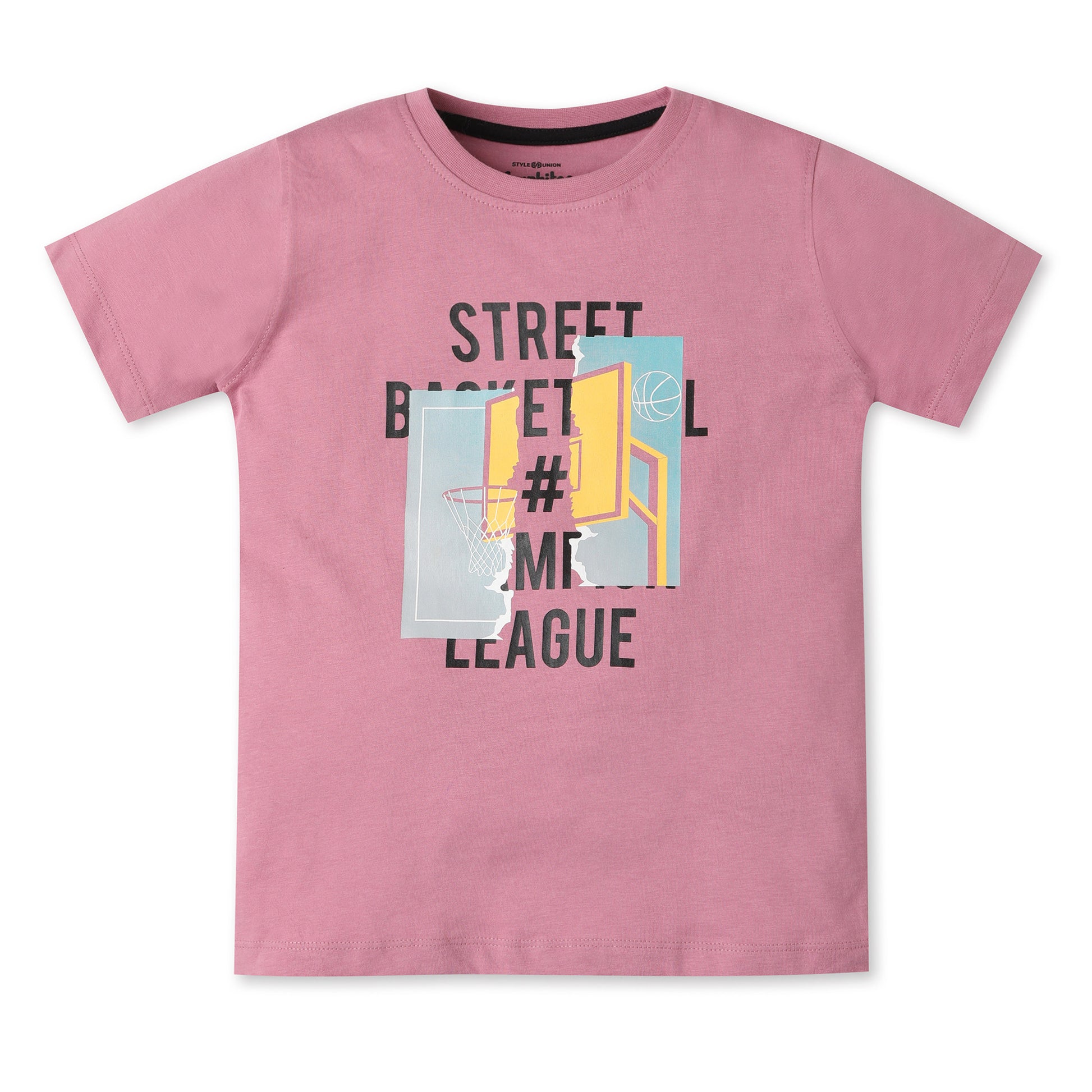 Boys Regular Fit Crew Neck Graphic T-Shirt