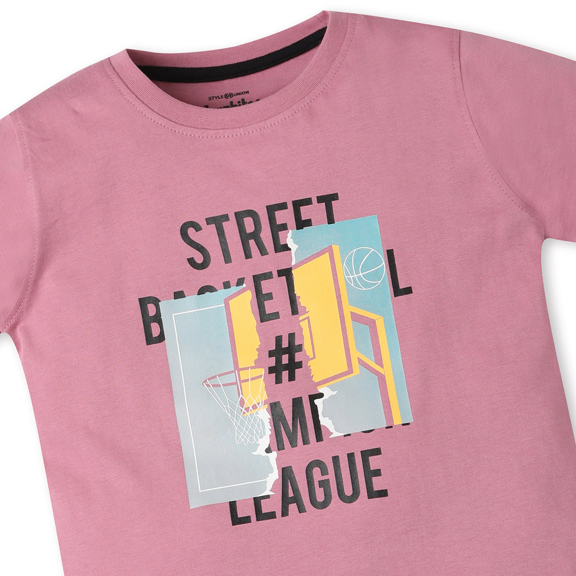 Boys Regular Fit Crew Neck Graphic T-Shirt