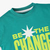 Boys Cotton Crew Neck Graphitee