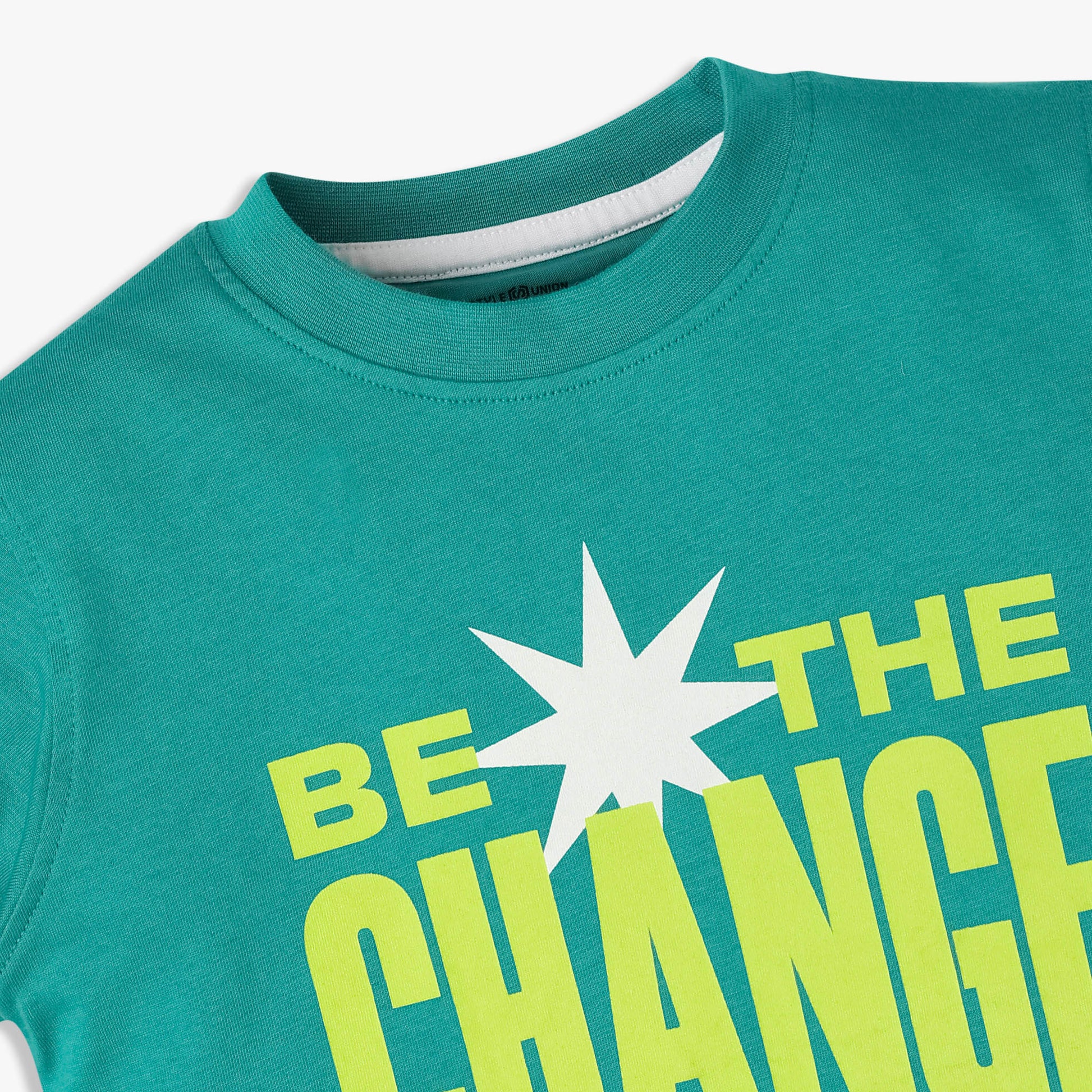 Boys Cotton Crew Neck Graphitee