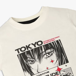 Boys Cotton Crew Neck Graphitee