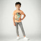 Boys Cotton Crew Neck Graphitee