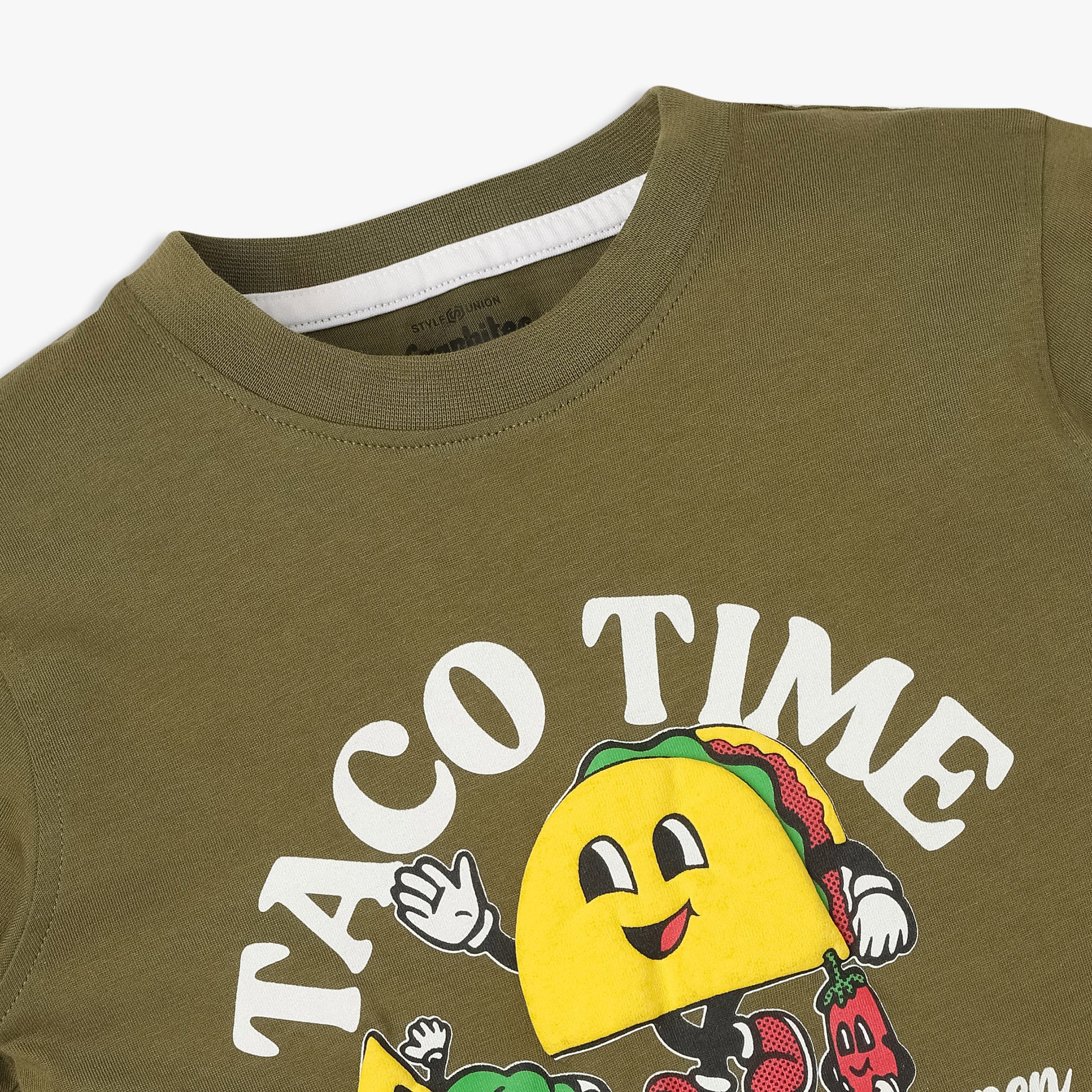 Boys Cotton Crew Neck Graphitee