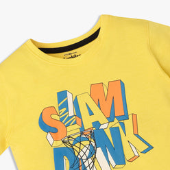 Boys Cotton Crew Neck Graphitee