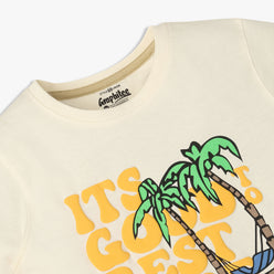 Boys Cotton Crew Neck Graphitee