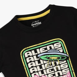 Boys Cotton Crew Neck Graphitee