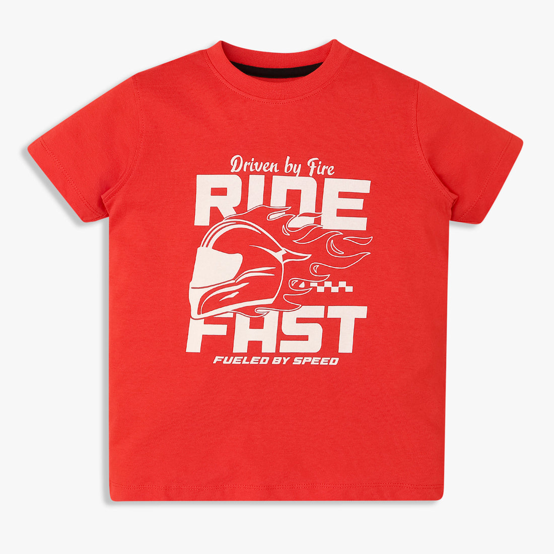 Boys Cotton Crew Neck Graphitee