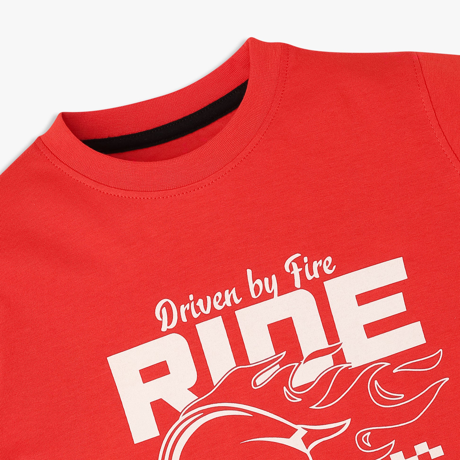 Boys Cotton Crew Neck Graphitee