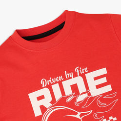 Boys Cotton Crew Neck Graphitee