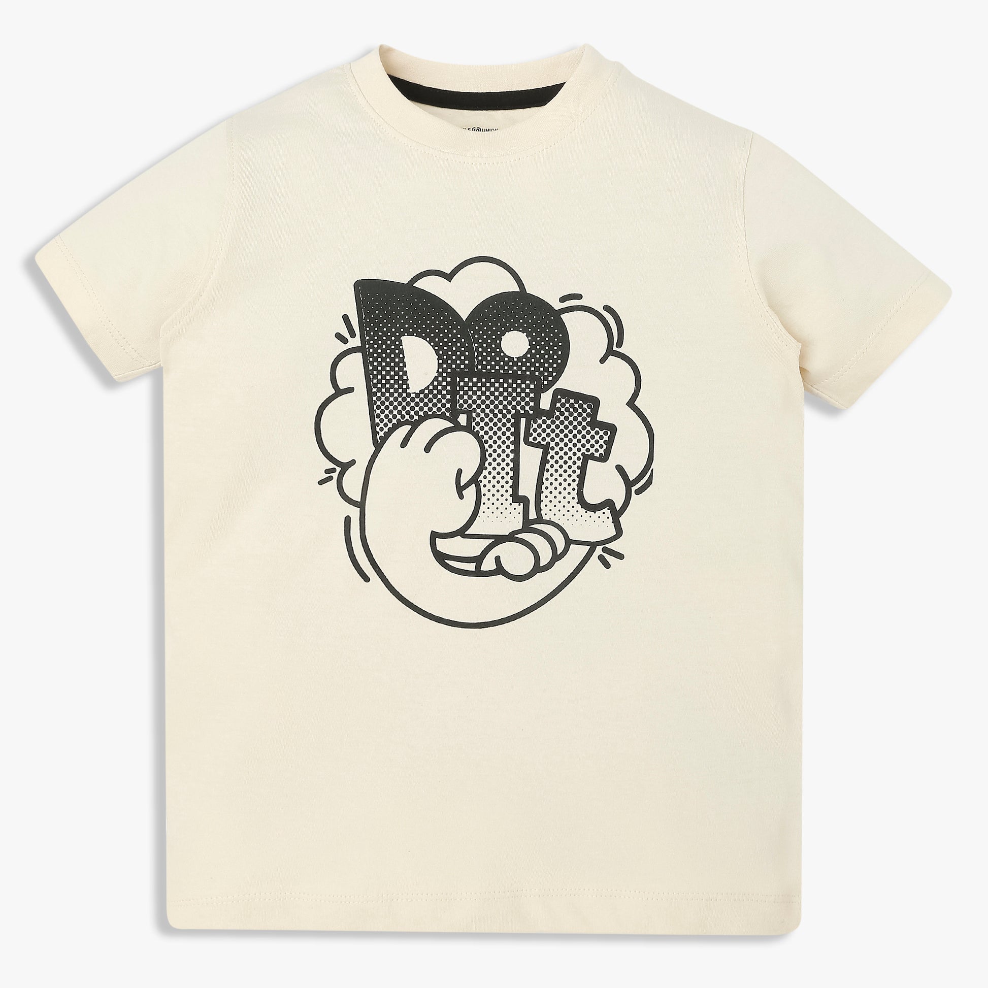 Boys Cotton Crew Neck Graphitee