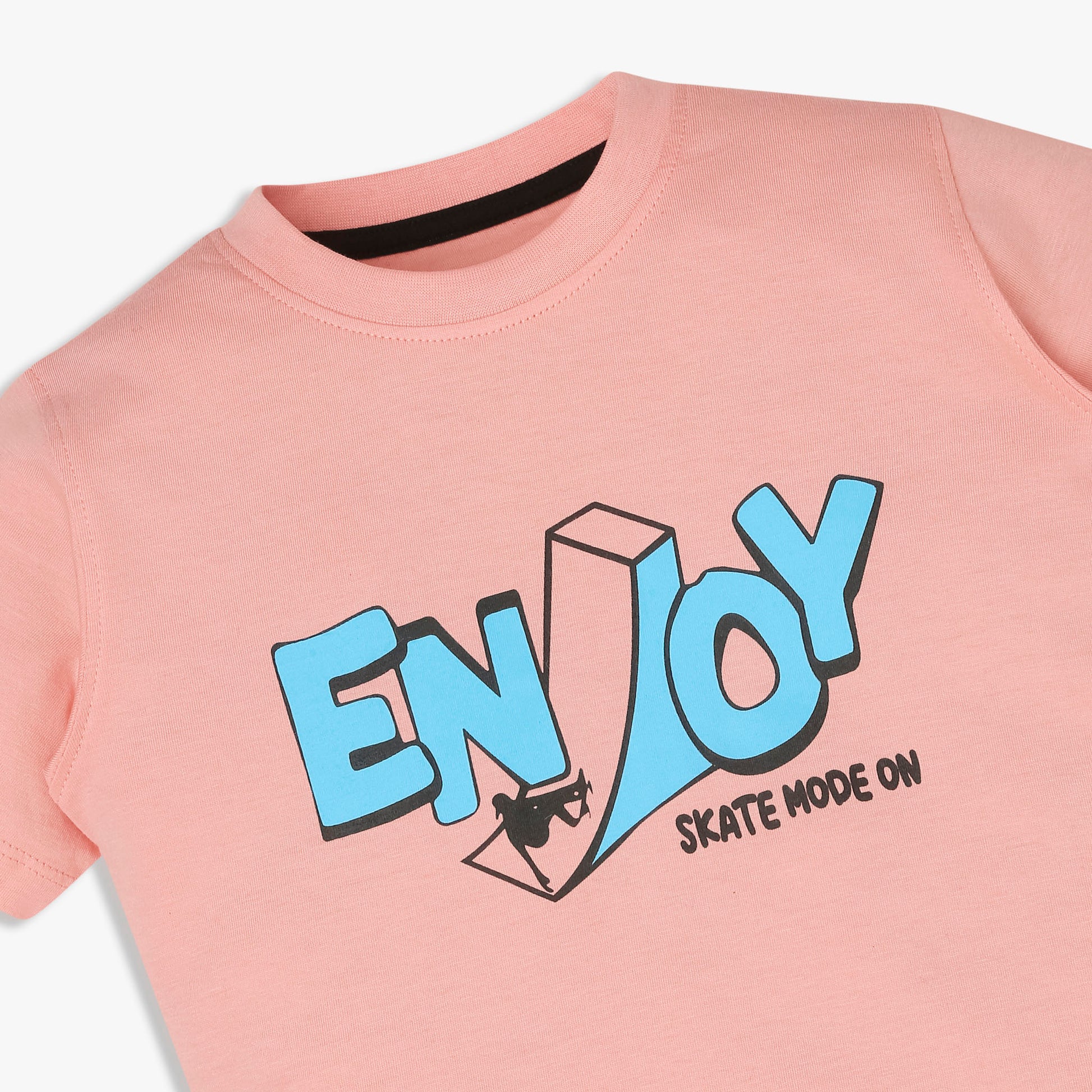 Boys Cotton Crew Neck Graphitee