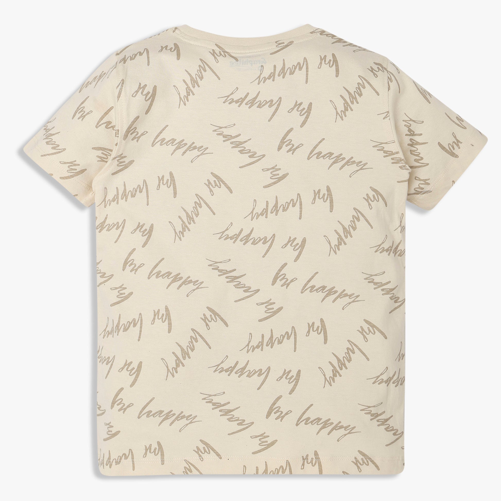 Boys Cotton Crew Neck Graphitee