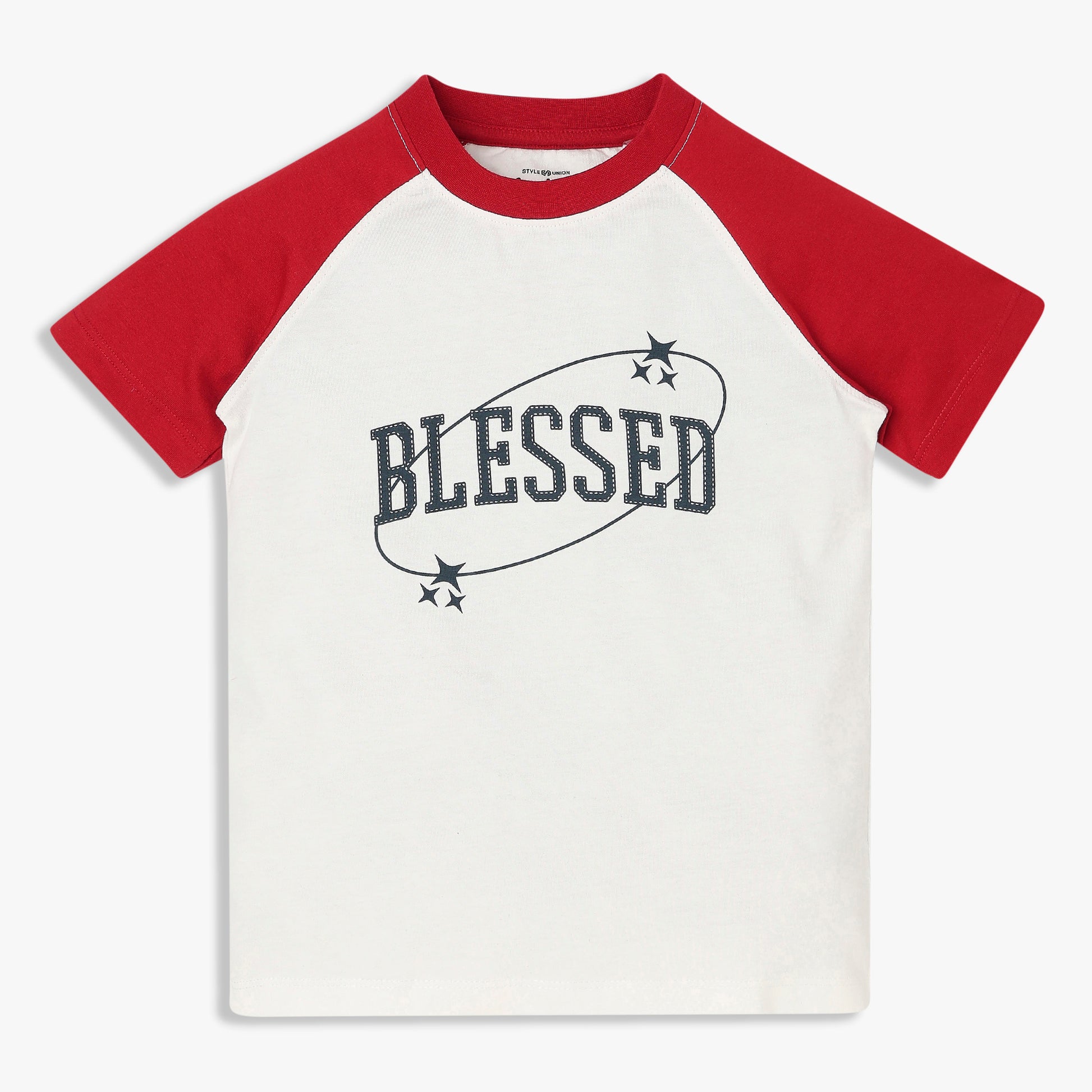 Boys Cotton Crew Neck Graphitee