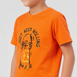 Boys Cotton Crew Neck Graphitee