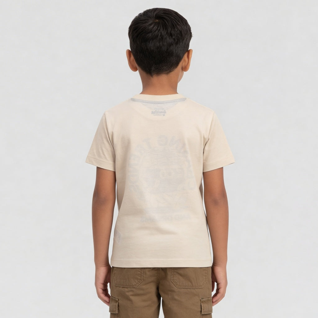 Boys Cotton Crew Neck Graphitee