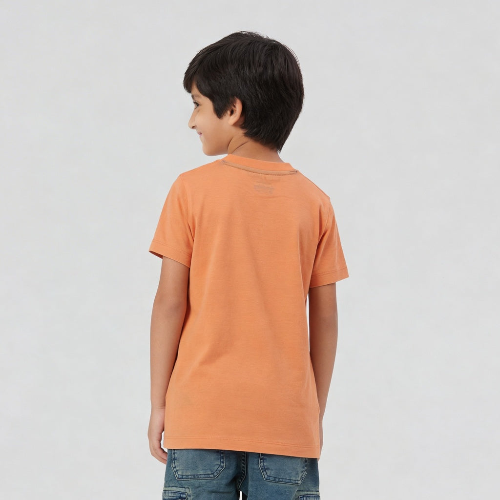 Boys Cotton Crew Neck Graphitee