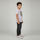 Boys Cotton Crew Neck Graphitee