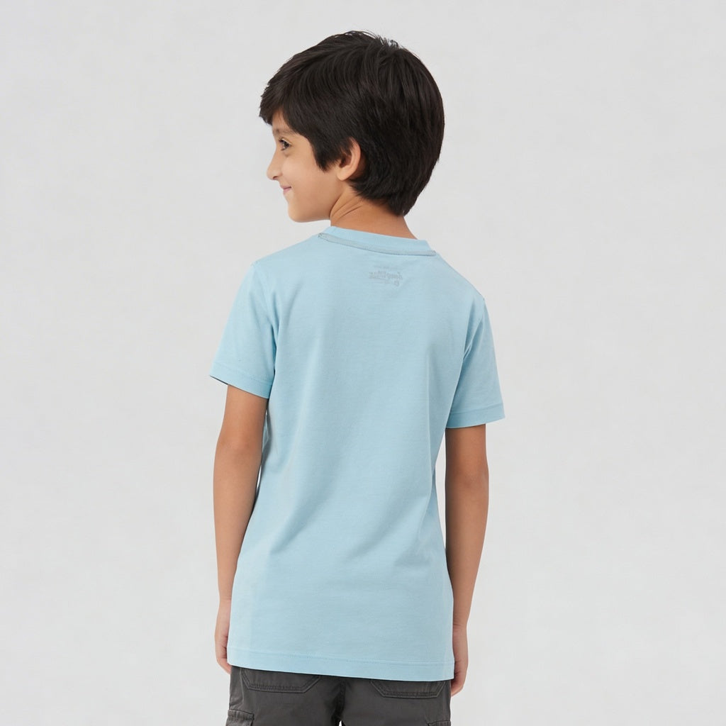 Boys Cotton Crew Neck Graphitee