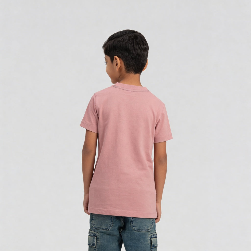 Boys Cotton Crew Neck Graphitee