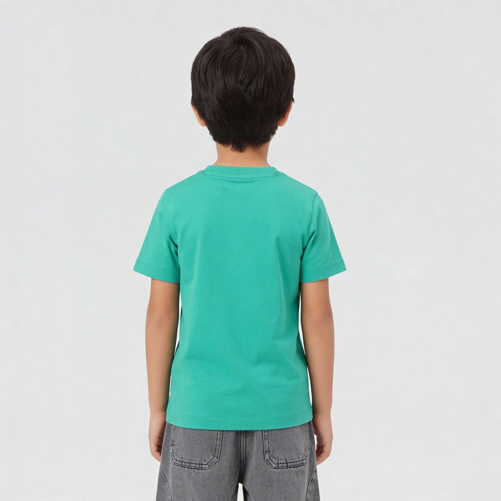 Boys Cotton Crew Neck Graphitee