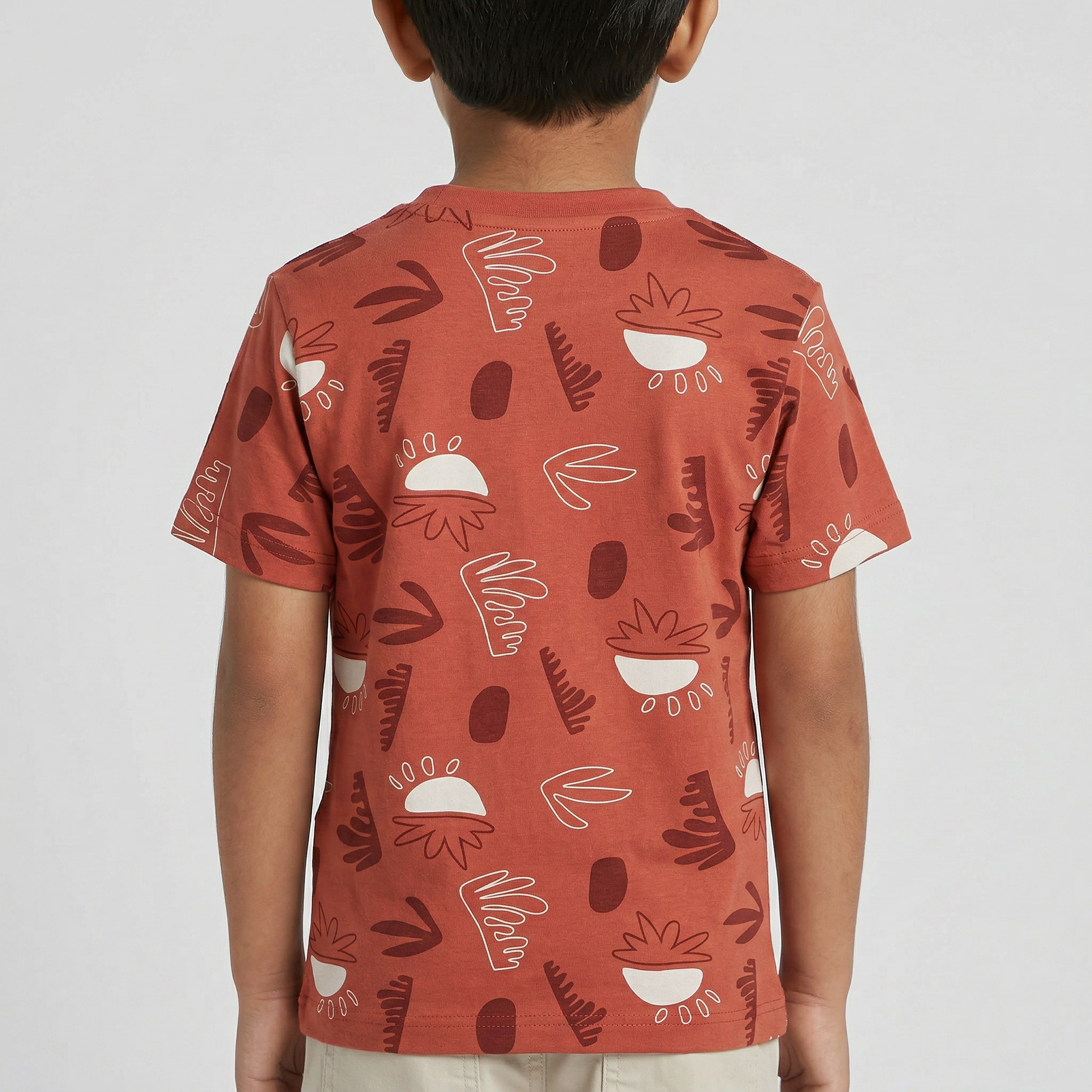 Boys Cotton Crew Neck Graphitee