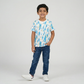 Boys Cotton Crew Neck Graphitee