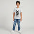 Boys Cotton Crew Neck Graphitee