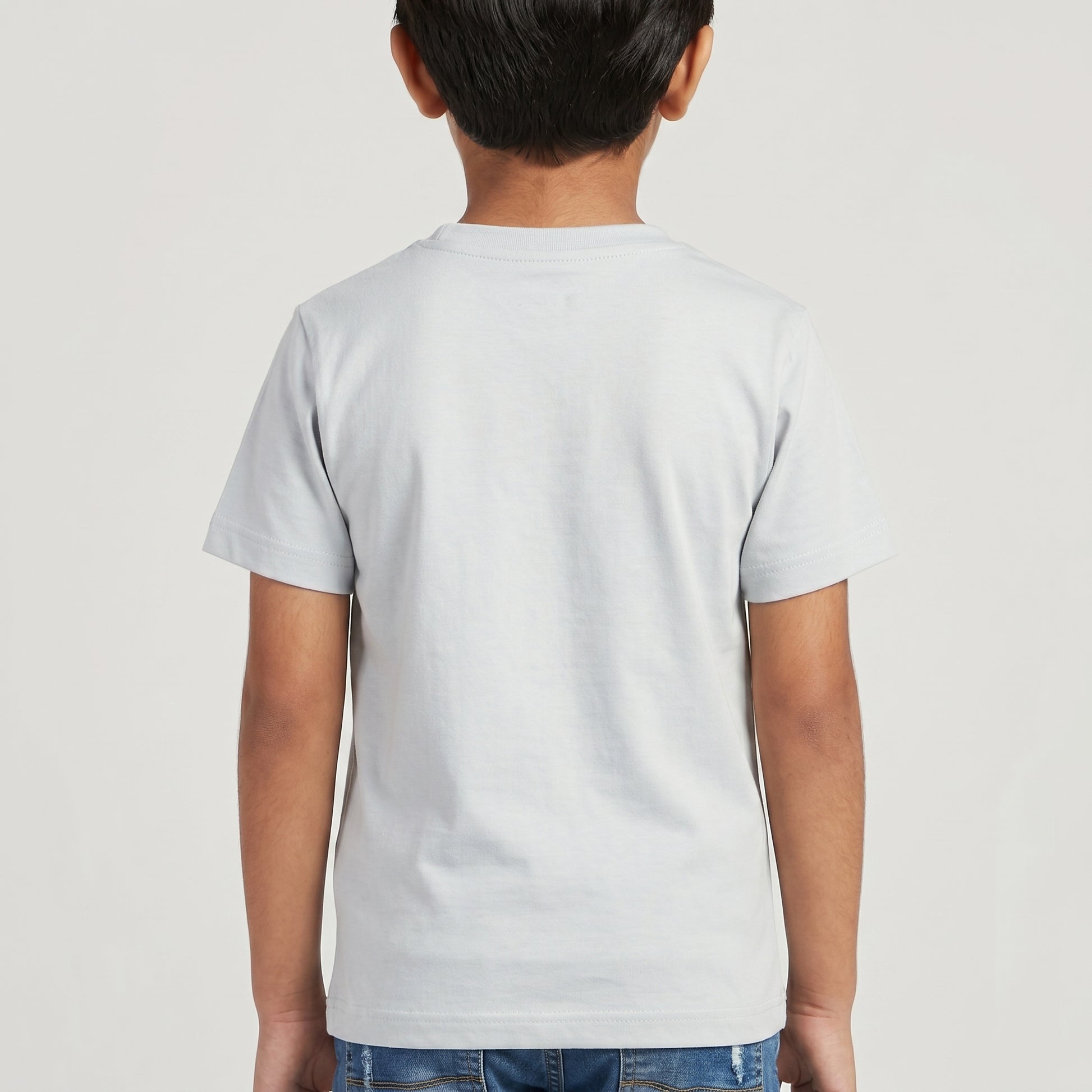 Boys Cotton Crew Neck Graphitee