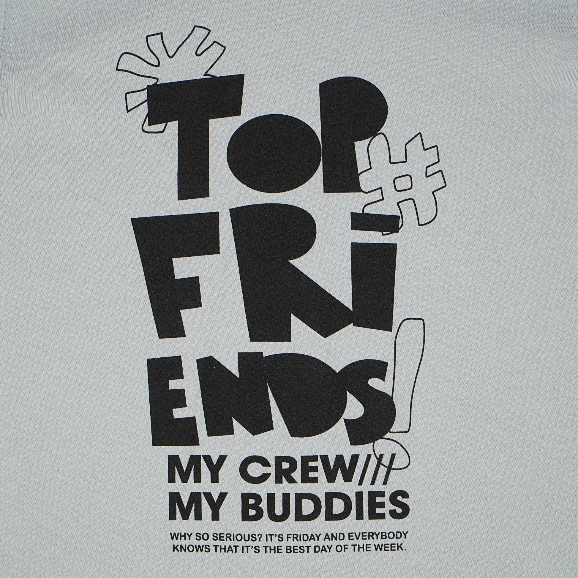 Boys Cotton Crew Neck Graphitee