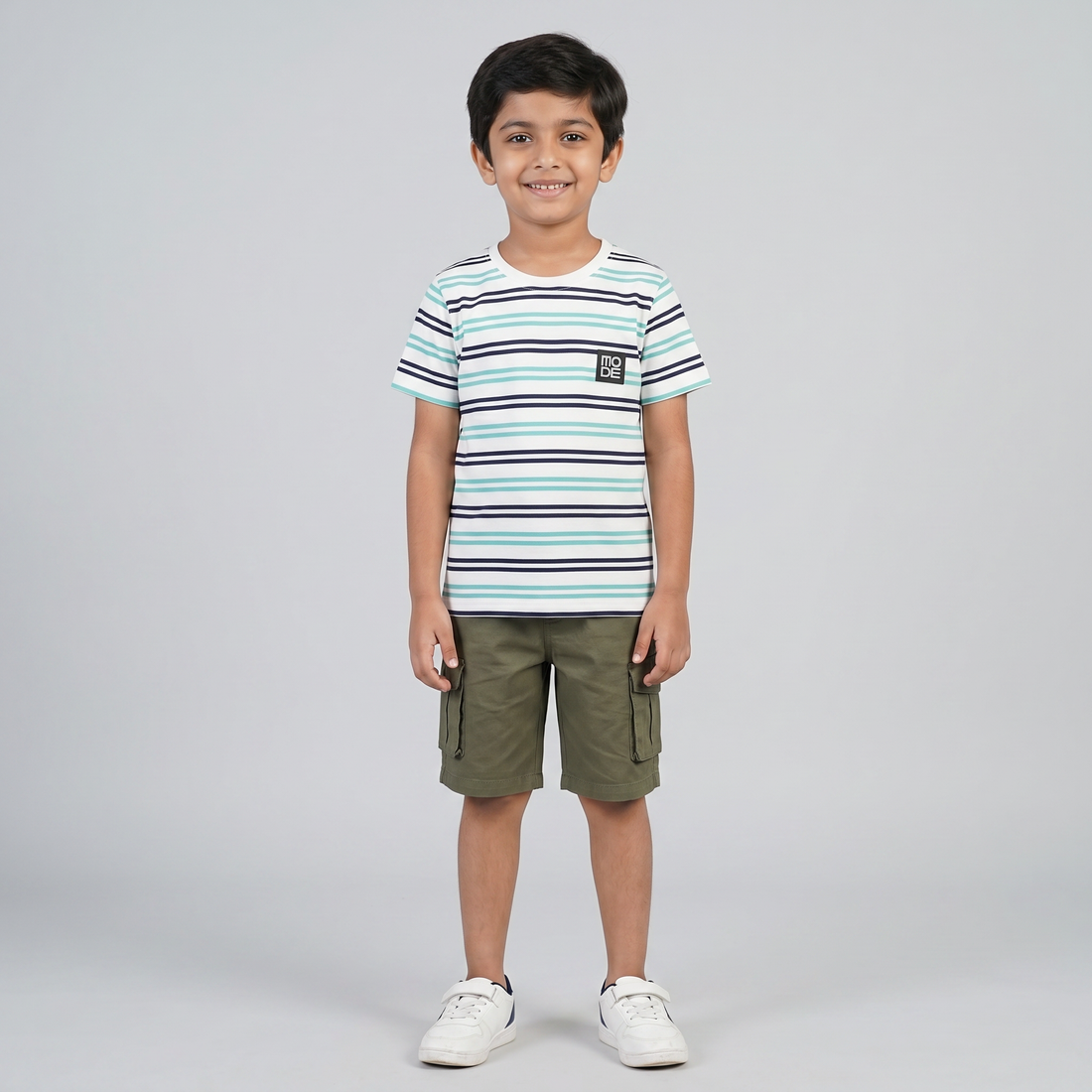Boys Cotton Crew Neck Graphitee