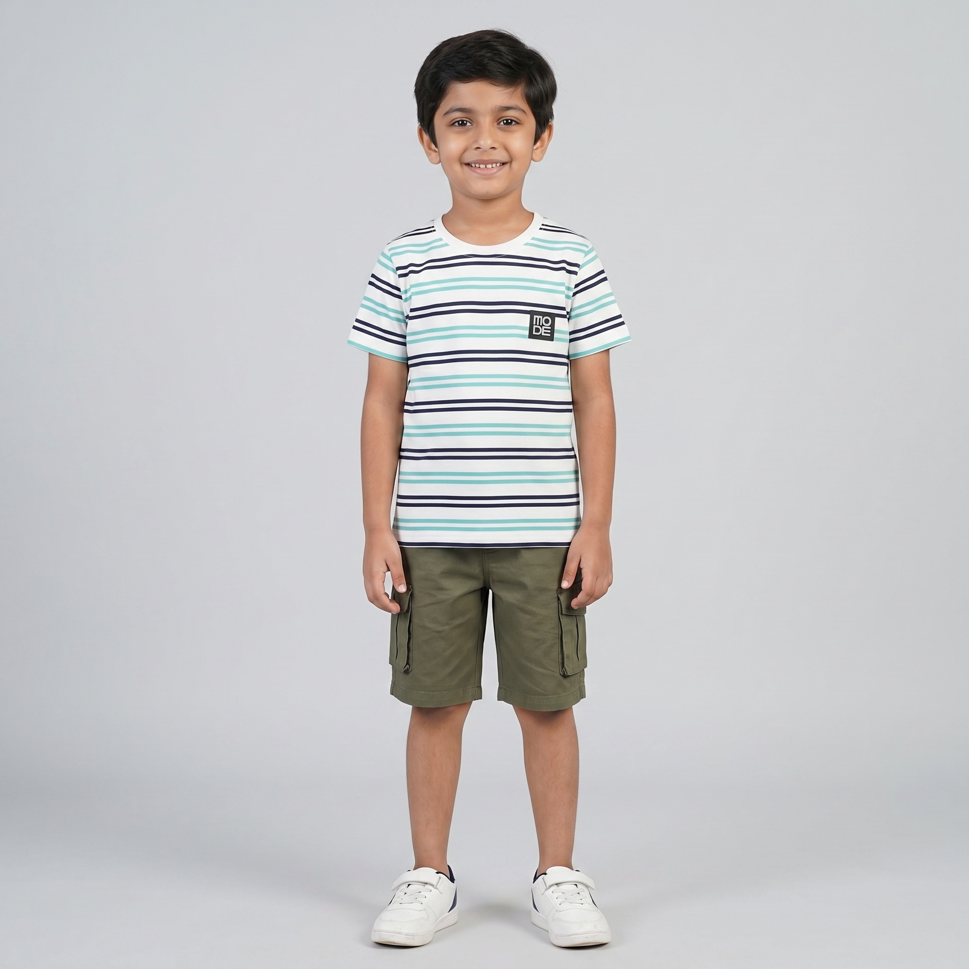 Boys Cotton Crew Neck Graphitee