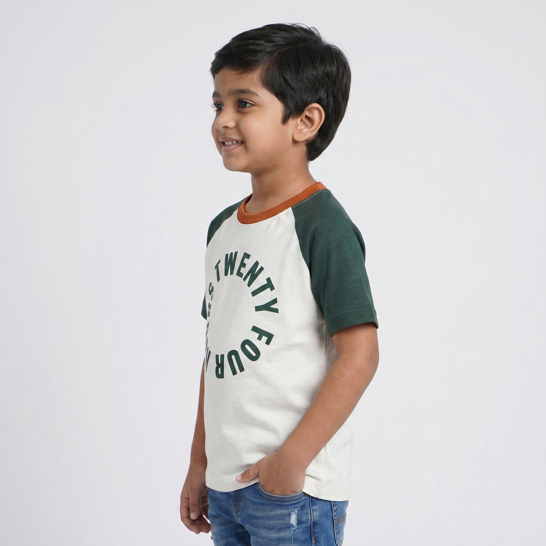 Boys Crew Neck Graphitee