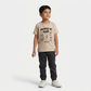Boys Cotton Crew Neck Graphitee