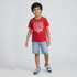 Boys Cotton Crew Neck Graphitee