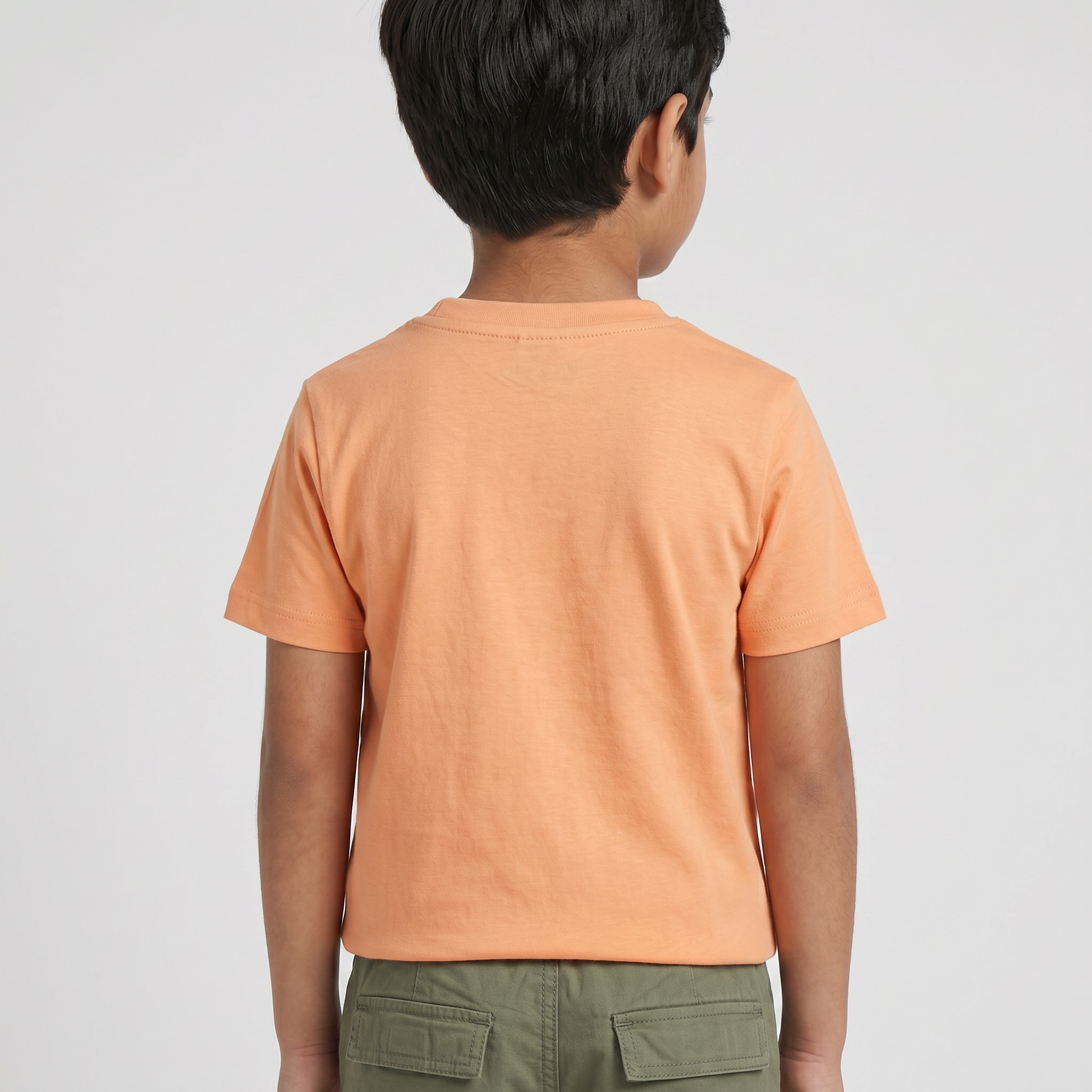 Boys Cotton Crew Neck Graphitee
