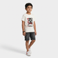 Boys Cotton Crew Neck Graphitee