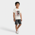 Boys Cotton Crew Neck Graphitee