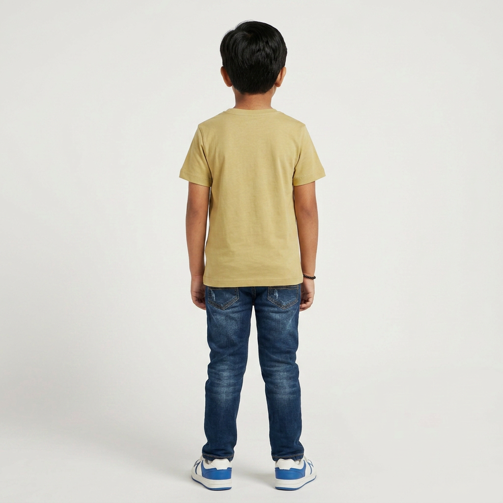 Boys Cotton Crew Neck Graphitee