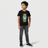Boys Cotton Crew Neck Graphitee